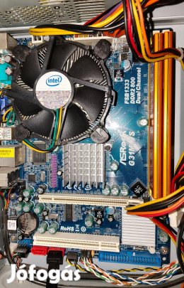 Socket 775 alaplap Core 2 Duo E6300 2GB RAM