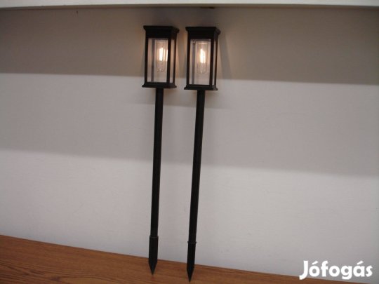 Solar LED filament kerti leszúrható lámpa szett 2 db kültéri dekor és