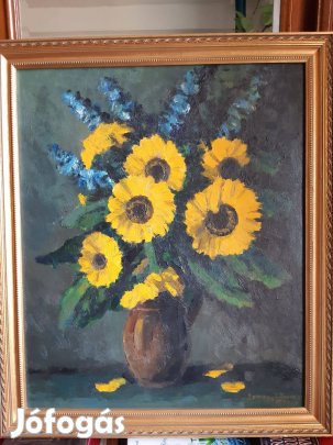 Somogyi Imre: Csendélet napraforgókkal