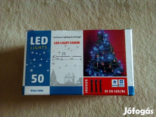 Somogyi KII 50/BL Beltéri LED fényfüzér 4m - Kék