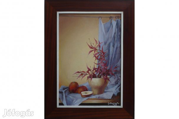 Somogyi-Soma László: Vörös lomb, 60x40 cm, olaj, farost