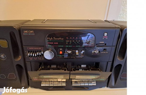Sonashi sztereó rádiós kazettás magnó levehető hangfalakkal