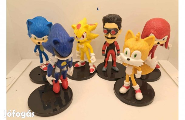 Sonic 6 darabos figura készlet talpazattal