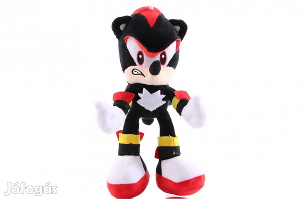 Sonic a sündisznó - Fekete Shadow jellegű plüss 20 cm