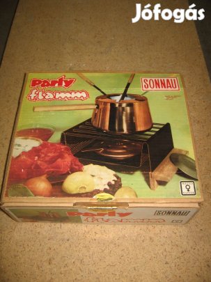 Sonnau Retro vörösréz Fondue készlet új állapot!
