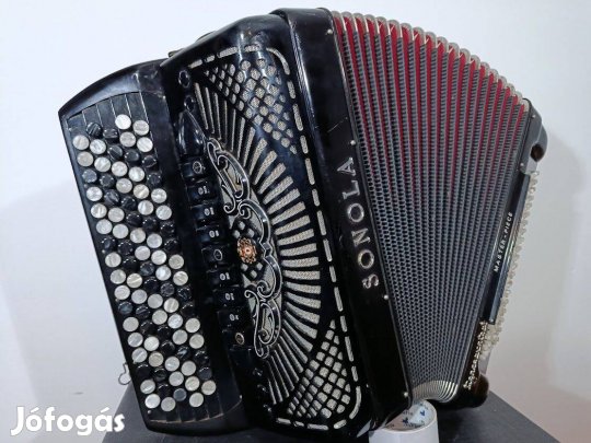 Sonola Conservatory 77 olasz harmonika, dupla cassotto