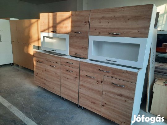 Sonoma-fehér konyhabútor akár bontva is (AN146)