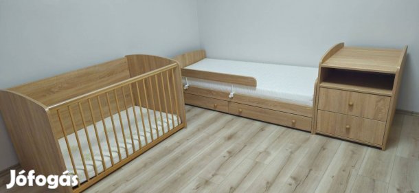 Sonomatölgy kombi kiságy szett két matraccal!!!