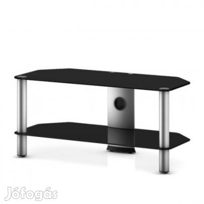 Sonorous tv állvány fekete edzett üveg-aluminium