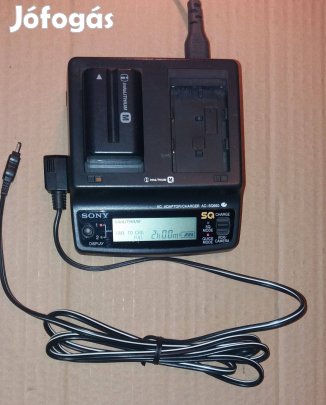 Sony AC-SQ950 fényképező kamera akku "M" dupla töltő eredeti LCD !