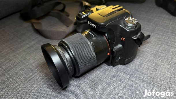 Sony Alpha-100 fényképező+vaku+táska