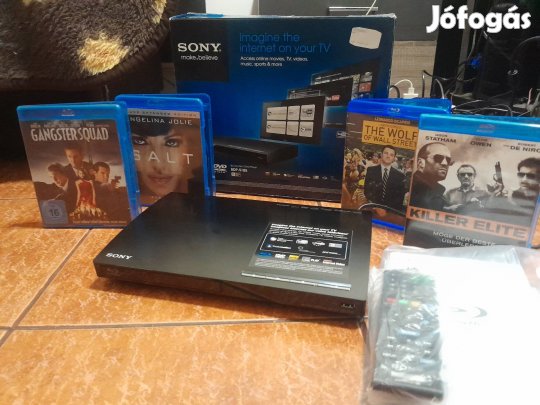 Sony Bluray lejátszó újszerű állapotban dobozában gyári filmekel 