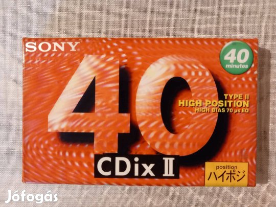 Sony CDix II 40 (1994) új, lezárt II-es típusú magnókazetta
