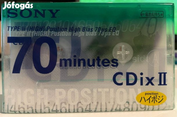 Sony CDix II 70 1998 chrome Japan bontatlan, új magnókazetta, audio ka