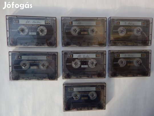 Sony Cdit II Króm Kazetták Chrome Casette 7-es szettben Origi