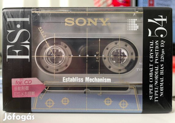 Sony Es-I 54 1991 Japan bontatlan, új magnó kazetta, audio kazetta