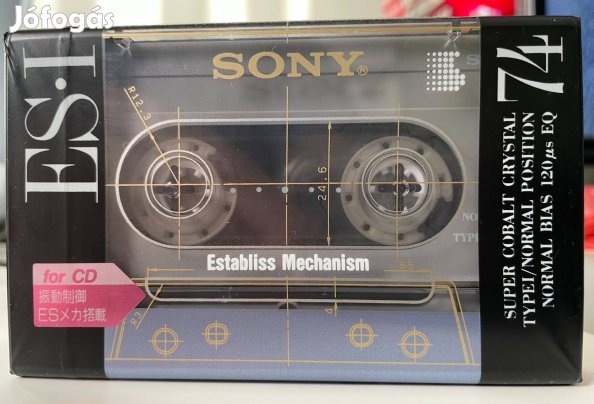 Sony Es-I 74 1991 Japan bontatlan, új magnó kazetta, audio kazetta