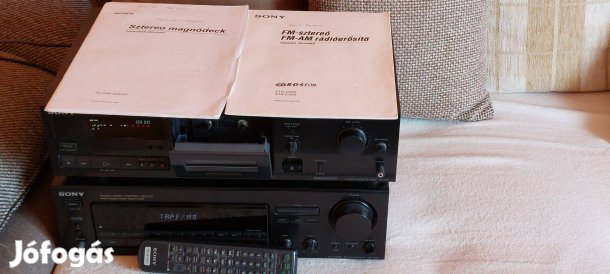 Sony FM-AM rádióerősítő és Sztereó magnódeck