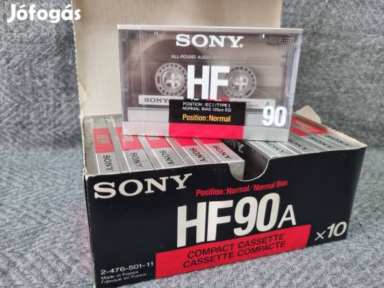 Sony HF 90 bontatlan magnókazetta 10 db eladó