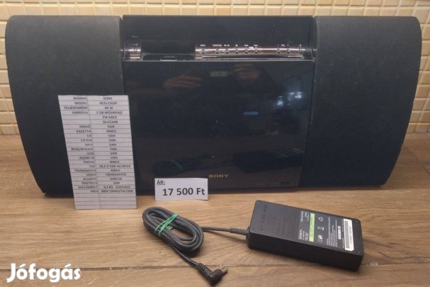 Sony Hcd-CX5IP mini HI-FI fekete, 40 W, működik!