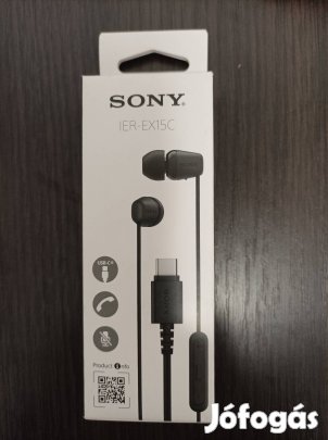 Sony Ier-EX15C USB-C csatlakozós fülhallgató fekete