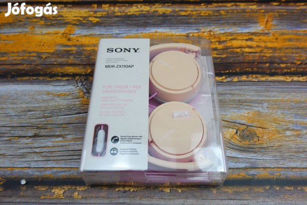 Sony MDR-Zx110AP fülhallgató rózsaszín Új!!