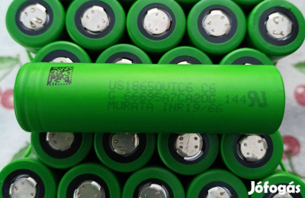 Sony Murata US18650VTC6 Li-ion ipari akku 3,7V 3120 mAh 30A