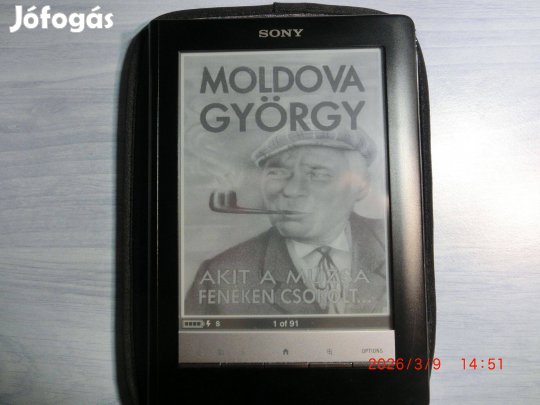Sony PRS-600 e-book reader,olvasó,töltővel,adat kábellel,gyári tokkal,