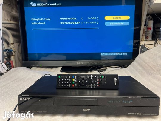 Sony RDR-DC105,HDD-DVD, HDMI, USB, Digitális-analóg vétel, magyar menü