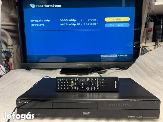 Sony RDR-DC105,HDD-DVD, HDMI, USB, Digitális-analóg vétel, magyar menü