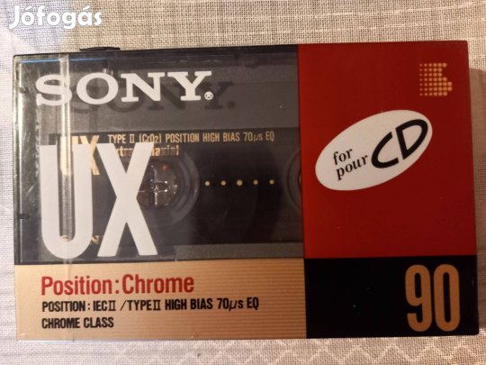 Sony UX 90 (1990) új, lezárt magnó kazetta