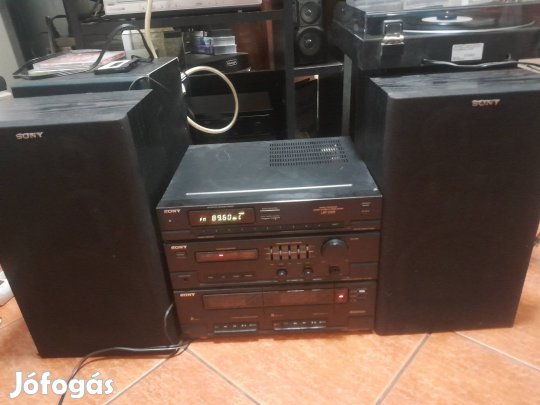 Sony hifi torony 2 ×70 W -os hangfalakal gyári távvezérlővel 