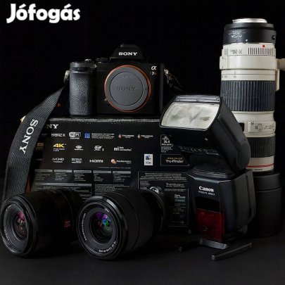 Sony szett optikákkal, kiegészítőkkel