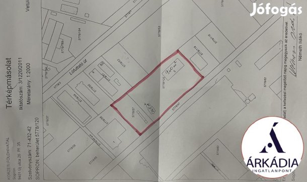 Soproban ipari terület eladó