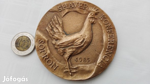 Sopron Shaver Szakmai napok 1985-ös ritka bronz érem