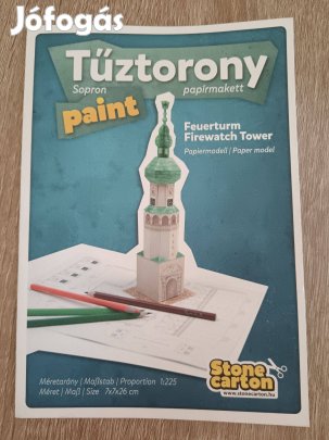 Sopron Tűztorony papír makett új