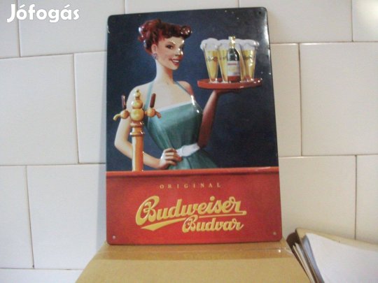 Sör reklámtábla Budweiser