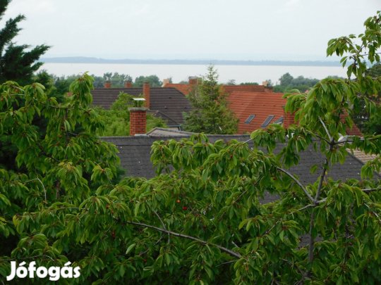 Sorházi lakás nagy telekkel, balatoni panorámával Vonyarcvashegyen