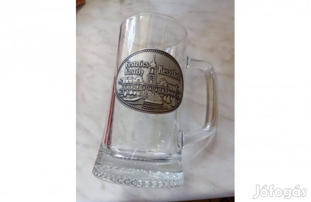 Sörös üveg korsó - Keszthely 3 dl - Teljesen új