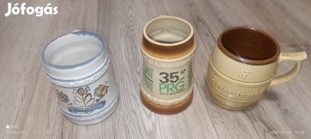 Söröskorsó! gyűjtemény Antik Pilsner Urquell, Haban, Bányász. Utánvét 