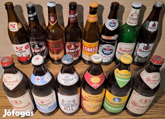 Sörösüveg gyűjtemény különleges sörös üveg címke