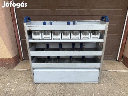 Sortimo járműberendezés raktér polc műhely szerszám felépítmény 