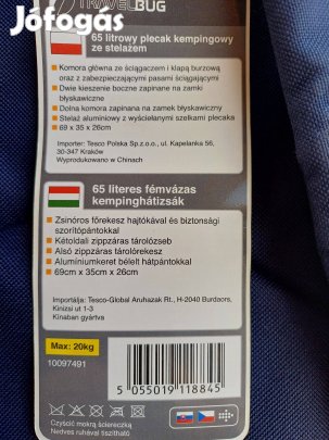 Sosem használt 65 l-es túra hátizsákot ajánlok a figyelmedbe!