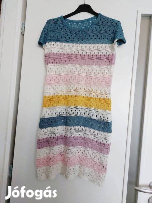 Sosem használt horgolt L-es színes strandruha