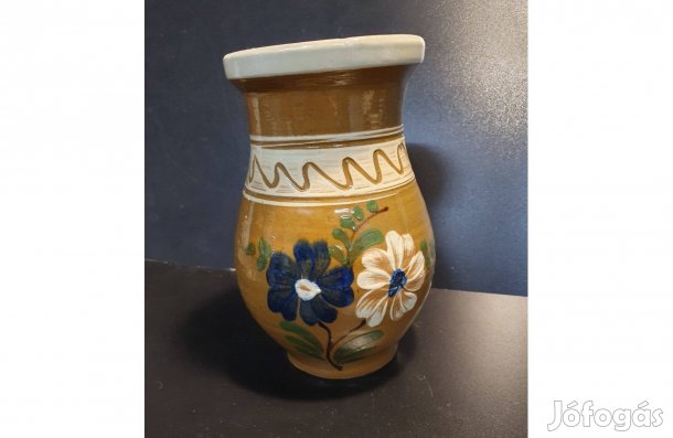 Sosem használt szilvalekváros cserép köcsög korsó