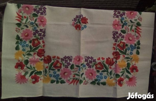 Sosem használt vászon terítők kalocsai mintás, több méretben
