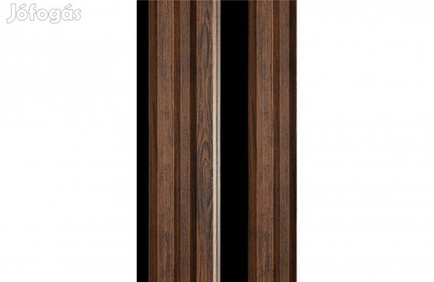 Sötét dió, acél kerítésléc, Line, dupla trapéz, egyenes végekkel, h