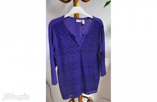 Sötét lila Chicos 40-42-es 100 % pamut sztreccs felső, tunika - Új