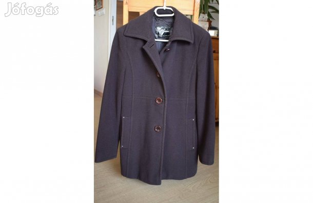 Sötétbarna női szövetkabát, M-es méret