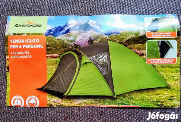 Sötétített Szellős családi sátor Új.XL 330X250 Prémium minőség